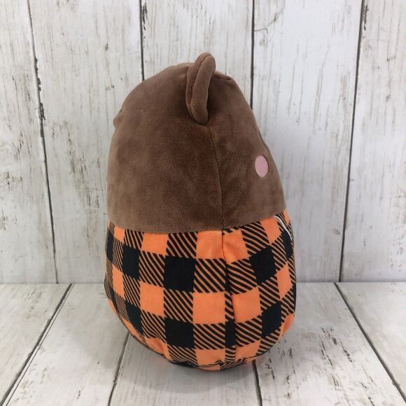 Squishmallows 7.5" Omar The Brown Bear w/ Plaid Shirt - New With Creased Tag - Picture 3 of 8